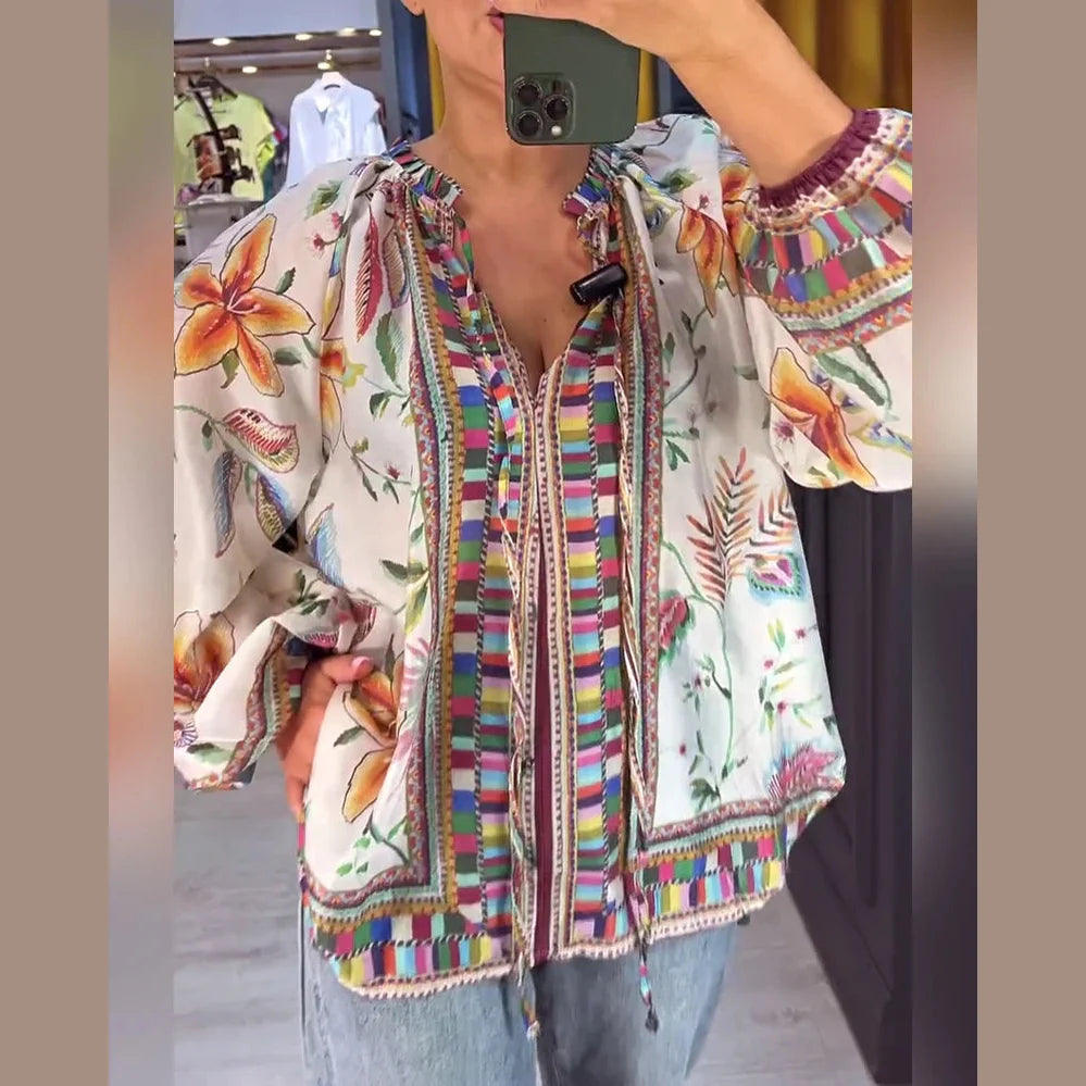 blusa majo - estampado floral que enamora