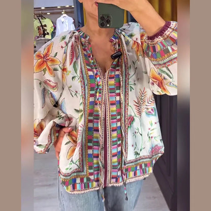 blusa majo - estampado floral que enamora