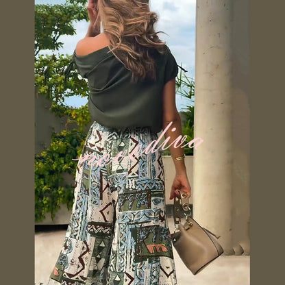 Conjunto Romina - Elegancia Relajada para tus Días de Vacaciones