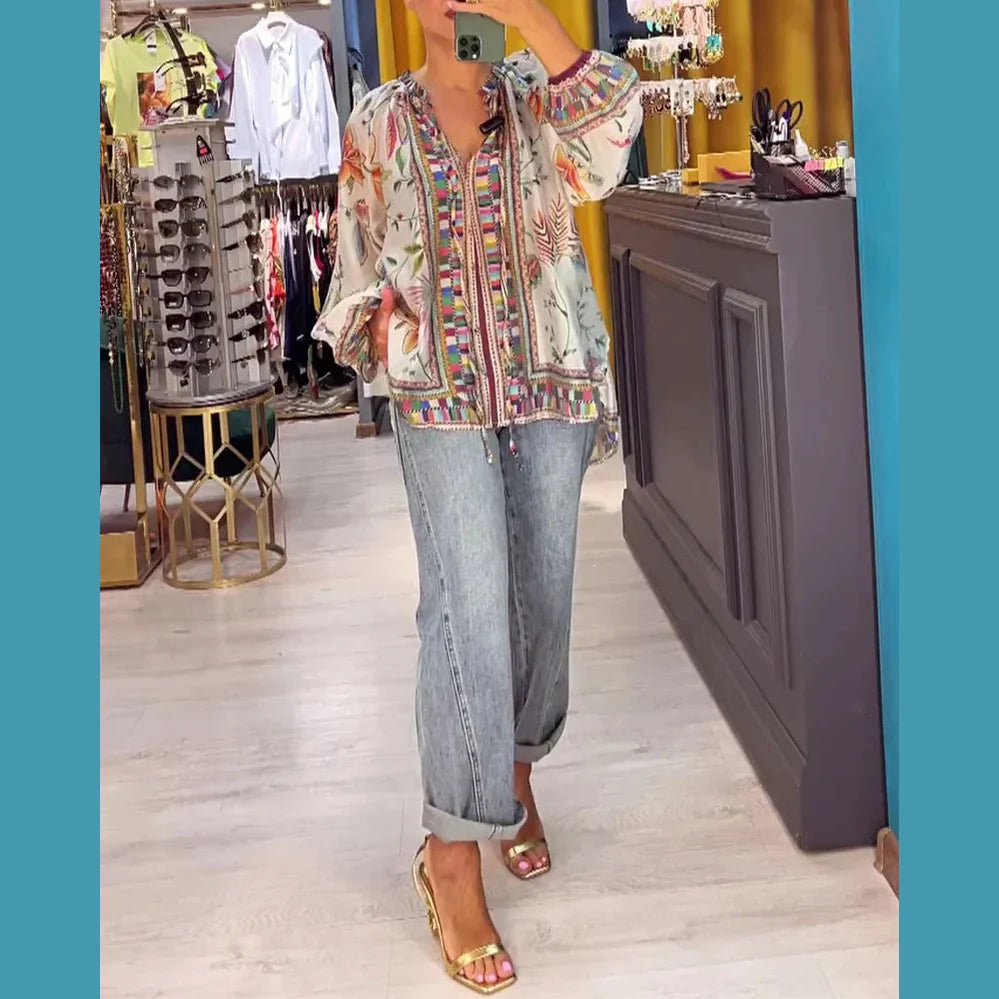 blusa majo - estampado floral que enamora