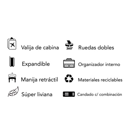 SET VALIJAS ABS BLANCO 20"24"28" WLS