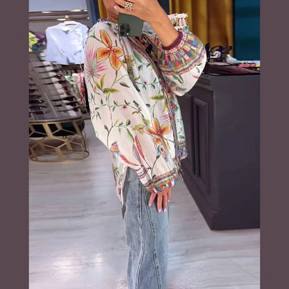 blusa majo - estampado floral que enamora