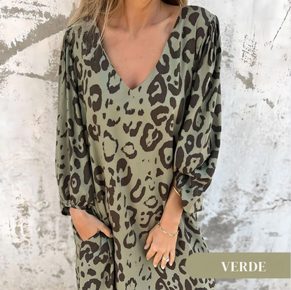 Vestido Safari de Leopardo - Estilo Bohemio y Comodidad sin Límites