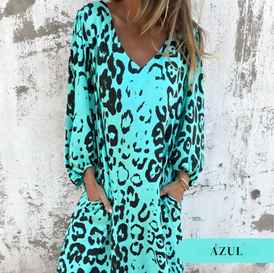Vestido Safari de Leopardo - Estilo Bohemio y Comodidad sin Límites