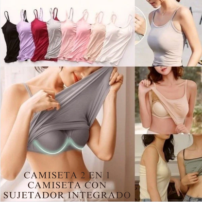 Top con sujetador integrado - Hecho con un tejido transpirable