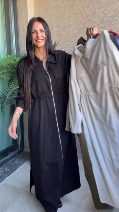 vestido camisero laura - look versatil, comodo y sofisticado