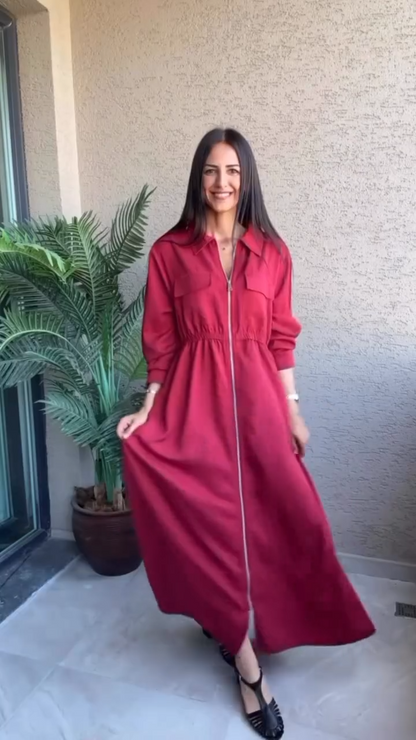 vestido camisero laura - look versatil, comodo y sofisticado