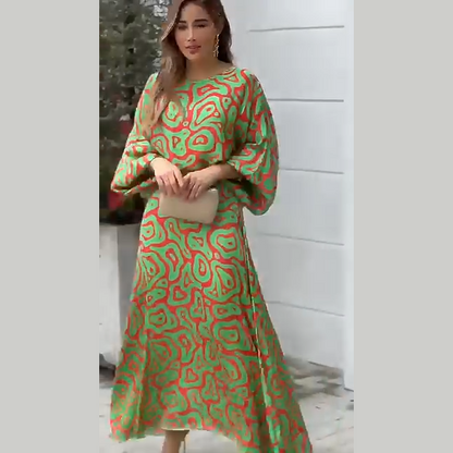 vestido - alejandra efecto artistico con caida elegante