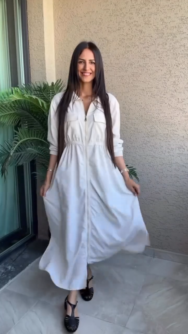 vestido camisero laura - look versatil, comodo y sofisticado