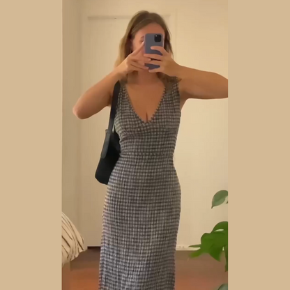 vestido mikaela - equilibrio entre sofisticacion y comodidad